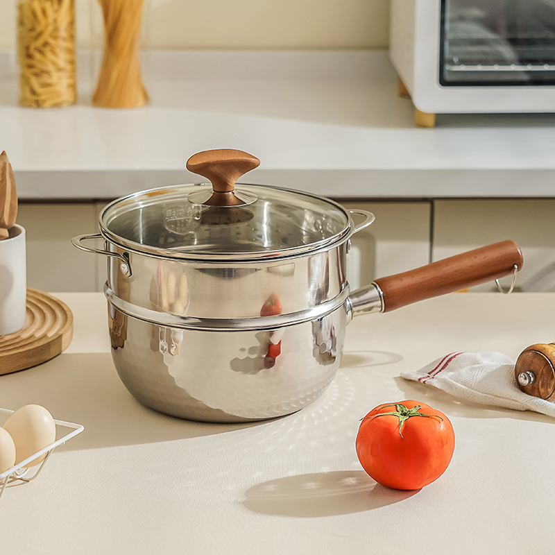 【易铂】316L五层钢雪平锅