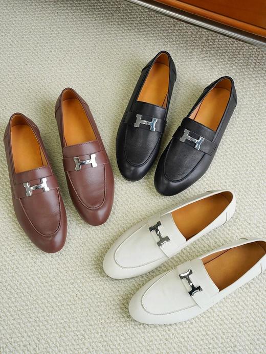 老米优品🎈 时髦星人手一双！《牛皮H扣乐福鞋》柔软细腻的牛皮+羊皮内里，舒适包裹双脚，百搭经典！ 商品图4