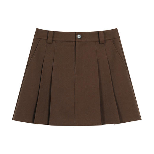 NEELLY纳俪商场同款冬季新款经典立体复古百褶裙女美拉德显瘦短裙N25102E01050 商品图3