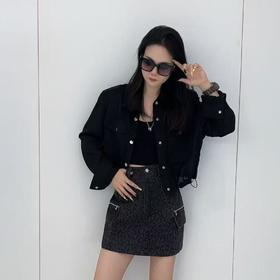 NC拼接系纽扣长袖小外套50419（黑）秋季152540060321