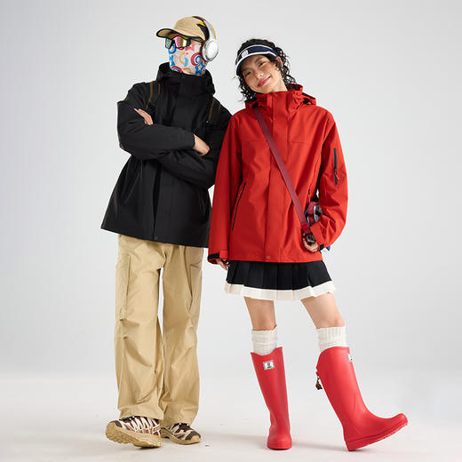 LUCKY DEER幸运鹿情侣款山系保暖时尚多巴胺三合一防风外套 商品图6