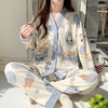 秋季家居服新款春秋女生和服睡衣长袖长裤女生开衫家居服可爱卡通棉质睡衣 商品缩略图5