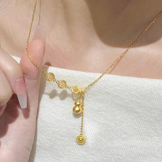 金色葫芦吊坠项链-纪念日百货门店同款166144590 商品图1