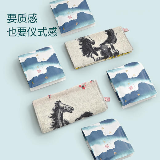 洁丽雅国风古韵马到成功纯棉毛巾浴巾2025男女家用洗脸厚面巾吸水 商品图4