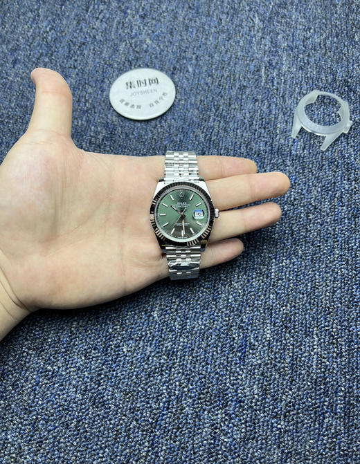 劳力士 分C日志型41mm 薄荷绿 3235机 五珠链 904L钢 男士腕表 商品图8