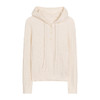 NEELLY纳俪商场同款冬新款宽松连帽绞花套头针织衫女舒适休闲上衣N25102A01030 商品缩略图3