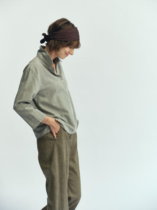 JAI 25AW 月桂绿色滨松长绒棉衬衫 商品图3