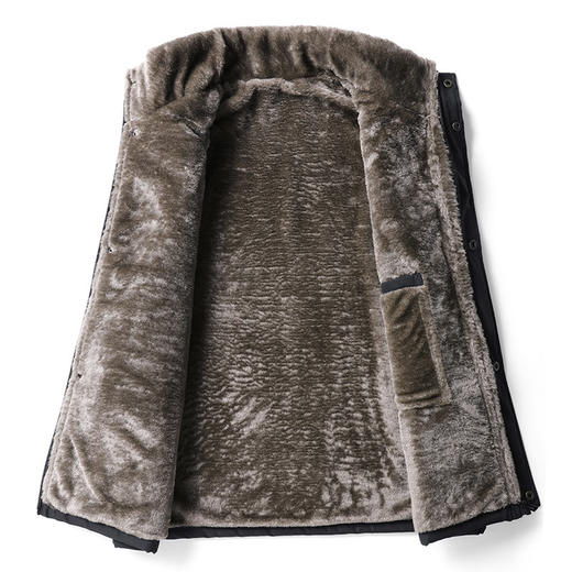 【DX】大依优型大码男装立领加绒马甲保暖马甲时尚休闲坎肩加肥加大码 商品图4