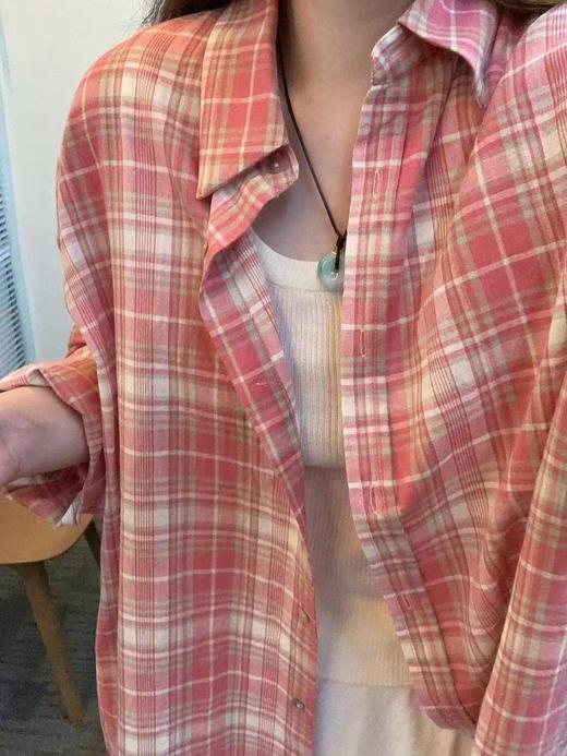 小清新衬衫新款秋季外套小狗刺绣条纹防晒衬衫外套女春季新款衬衣内搭外穿薄外套早春季韩系休闲内搭韩系衬衣 商品图9