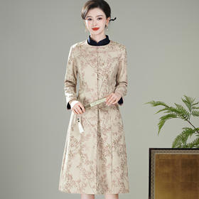 【炎竹】圆领新中式国风改良旗袍，搭配唐装大衣外套XGT-Q25136