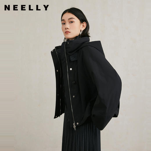 NEELLY纳俪商场同款冬季新款90白鸭绒两件套羽绒服女通勤短款外套N25104L04416 商品图0