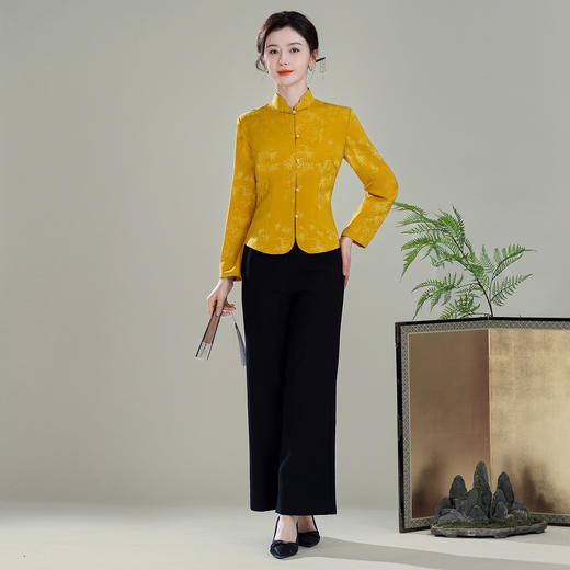 【金泽】改良新中式国风，前开襟长袖旗袍唐装上衣XGT-T25103 商品图3