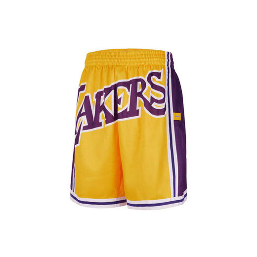 Mitchell&ness 洛杉矶湖人黄色JUSTDON联名球裤 商品图0