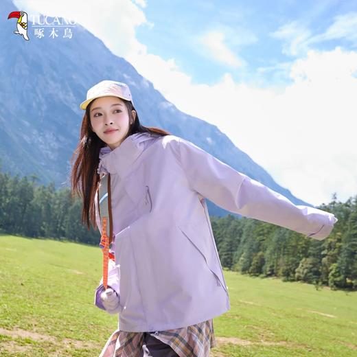 【线下实体店在售 品质有保障】啄木鸟冲锋衣 男女同款2026年春款三合一两件套可拆卸 防风防水登山外套 尺码S-6XL 75斤穿到230斤 能通勤、能运动能户外可以拆卸~sx 商品图8