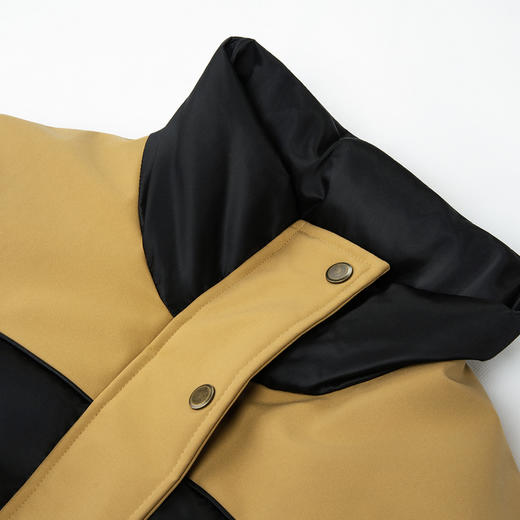谜底立领羽绒服女2025冬季新款休闲宽松拼接短款面包服257MY7866 商品图3