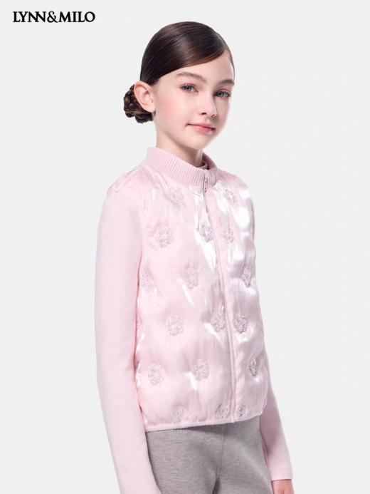 【春上新】8楼LYNN&MILO琳麦罗女童2025春秋冬新款五瓣花羽绒马甲休闲百搭背心外套上衣 商品图1
