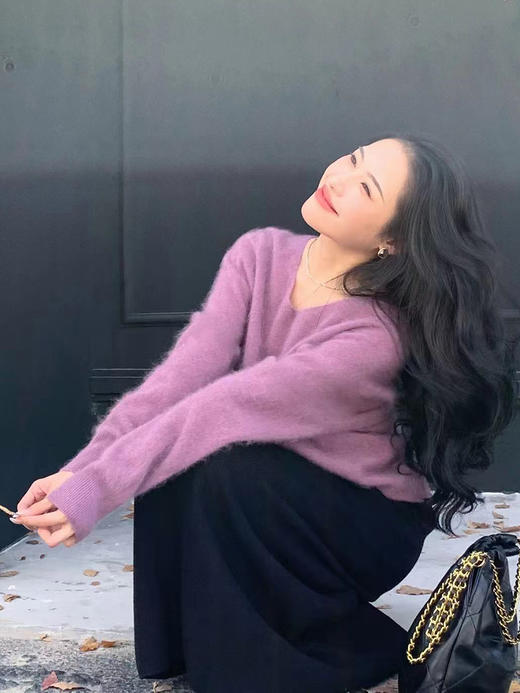 【百图lulu定制】【暖阳羊绒衫】温暖 细腻 有绒感 一线成衣 V领长袖羊绒衫 商品图9