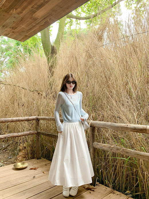 【129元任选2件】现货！简约高级感叠穿假两件长袖针织衫 商品图11