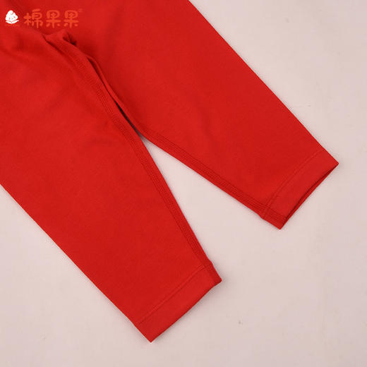 棉果果冬季新品暖姜棉柔软保暖80-130码新年喜庆红色暖姜套头套装M401302425679 商品图5