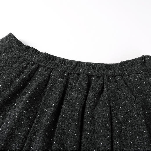 奢姿大码女装2025秋季胖妹妹时尚波点设计针织开衫百褶裙两件套装9953994356AB 商品图4