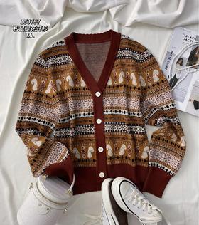 33GAZ150797#松鼠提花开衫