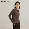NEELLY纳俪商场同款冬季新款绵羊毛肌理感修身针织开衫女毛衣外套N25104A04424 商品缩略图0
