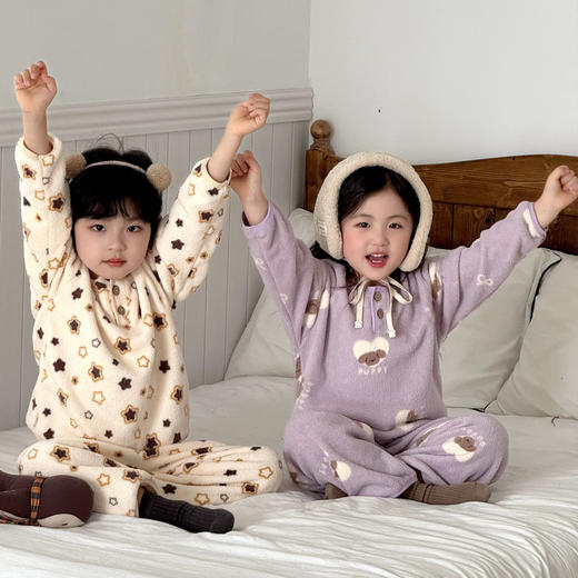 儿童雪呢绒家居服套装S1064 100% 商品图5