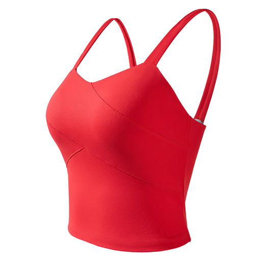 [新品·限量款]悠妍女士宽肩带桃心领瑜伽背心BX25102 定制锦仿棉面料带胸垫 商品图6