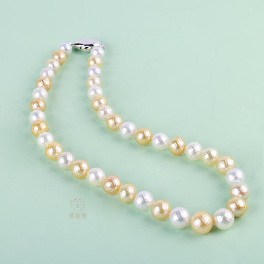 【高光时刻】白+金刻面珍珠项链   ZZ2510051 商品图4