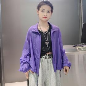 NC立领拉链长袖防晒小外套50805（紫）秋季953060510321