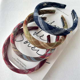 复古简约彩格发箍-纪念日百货门店同款166344946