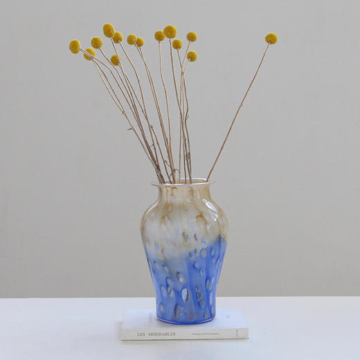 碧轩家居高级感渐变纹理琉璃花瓶艺术轻奢向日葵水培百合插花摆件 商品图2