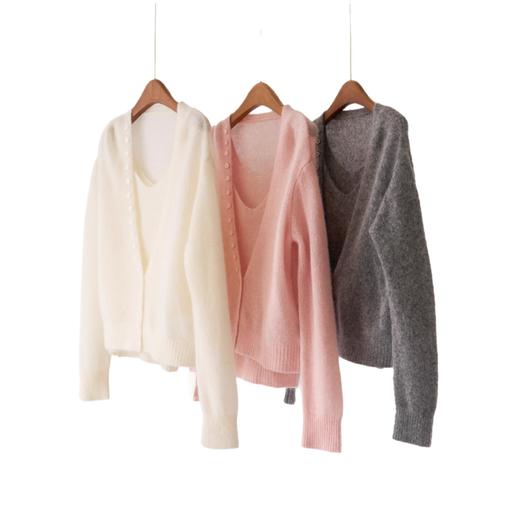 柜货同源！ed家新款毛衣！25秋季新款绵羊毛马海毛混纺毛背心开衫！ 商品图4