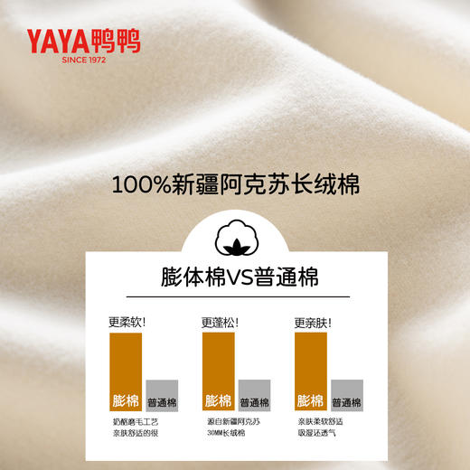 热卖！暖fufu！鸭鸭 全面恒温PRO版保暖套装 新疆长绒棉 双面磨毛圆领男女同款 纯棉吸湿透气 保暖舒适 5502/5501 商品图11