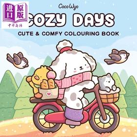 预售 【中商原版】惬意时光 舒适圣诞填色书系列 Cozy Days Cozy Spaces Coloring 英文原版 Coco Wyo