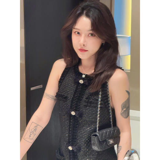 DUO智仙生  露米娜 暗黑新中式粗花呢连衣裙 商品图1