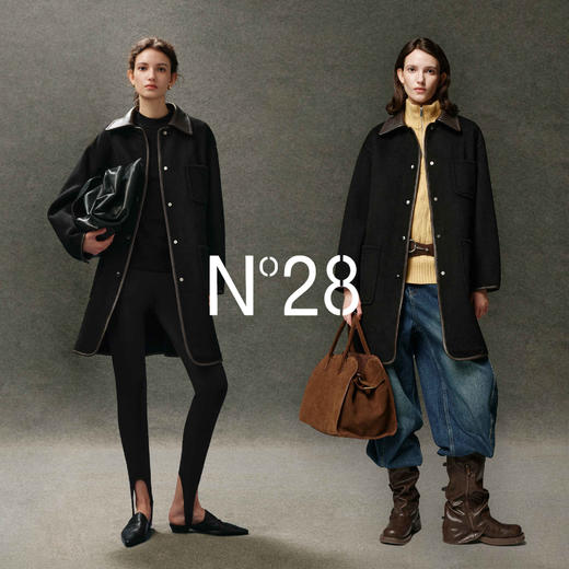 N°28 主推款【皮领大衣】山羊绒大衣女秋冬季2025新款皮质翻领毛呢子外套8855A1D725  商品图5