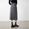 NEELLY纳俪商场同款冬季新款通勤百搭绵羊毛半身裙女半开叉长裙N25104E04504 商品缩略图1