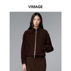VIMAGE纬漫纪灯芯绒咖色休闲拉链复古翻领夹克外套女2025秋季新款V2410101 商品缩略图3