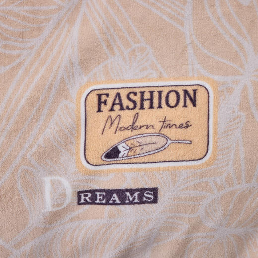 多喜爱 美眠康 牛奶绒套件 盛满园-驼【不炸毛】【不起静电】【不掉毛】 商品图2