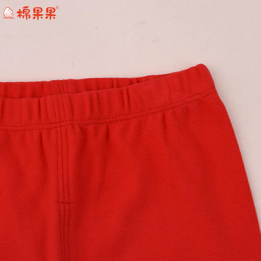 棉果果冬季新品暖姜棉柔软保暖80-130码新年喜庆红色暖姜套头套装M401302425679 商品图1