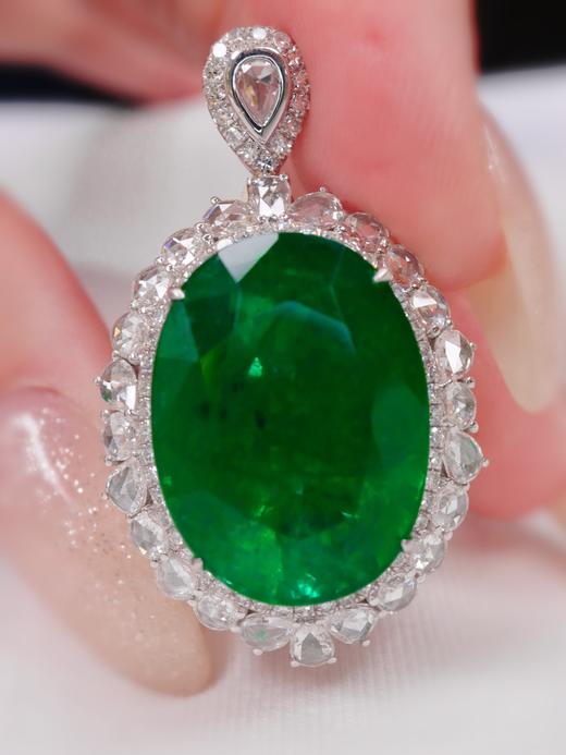 17.8ct刻面祖母绿戒指吊坠两用 商品图3