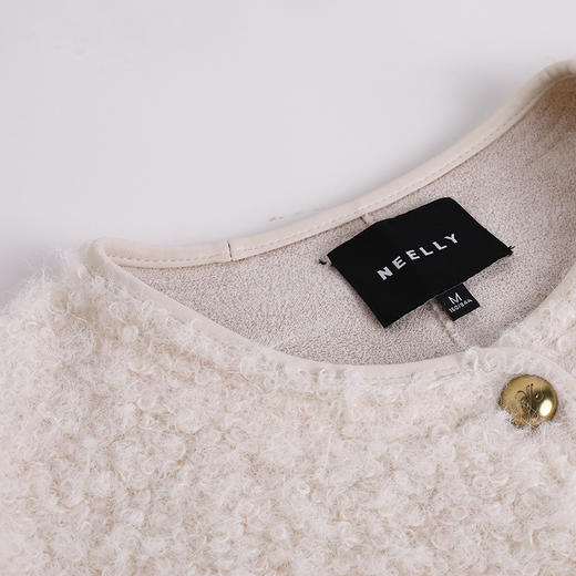 NEELLY纳俪商场同款冬新款气质名媛小香风外套女皮毛一体毛绒上衣N25104C04532 商品图1