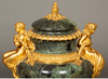 独角鹿西洋古董 19世纪末法国出品新古典主义风格铜鎏金镶嵌绿色大理石石瓮摆件 商品缩略图3