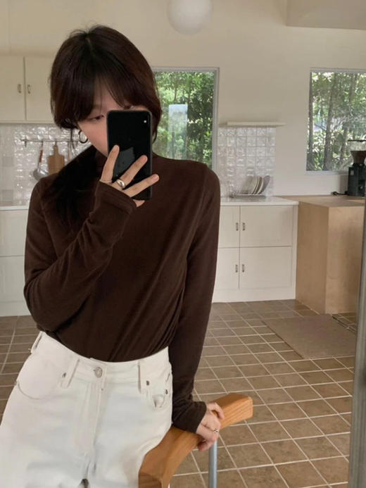 LP德芙半高领打底衫2件装  软糯质感可叠穿打底衫 商品图9