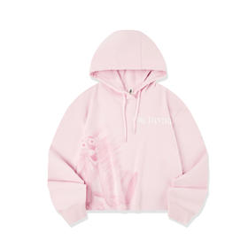 乔丹女2025秋季运动卫衣透气粉红豹连帽针织套头衫女QDLWD2253183