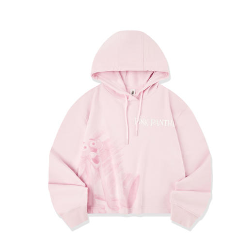 乔丹女2025秋季运动卫衣透气粉红豹连帽针织套头衫女QDLWD2253183 商品图0