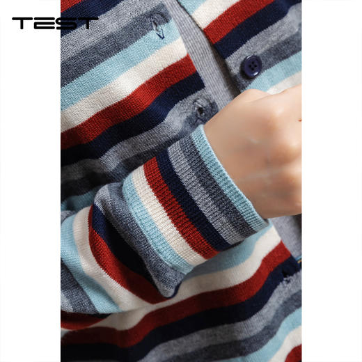 冬上新彩色条纹圆领百搭长袖毛衣1254028 商品图3