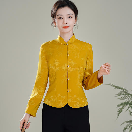 【金泽】改良新中式国风，前开襟长袖旗袍唐装上衣XGT-T25103 商品图0