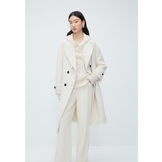 NEELLY纳俪商场同款冬新款复古美拉德羊驼毛大衣女羊毛呢外套N25104G04586 商品图1